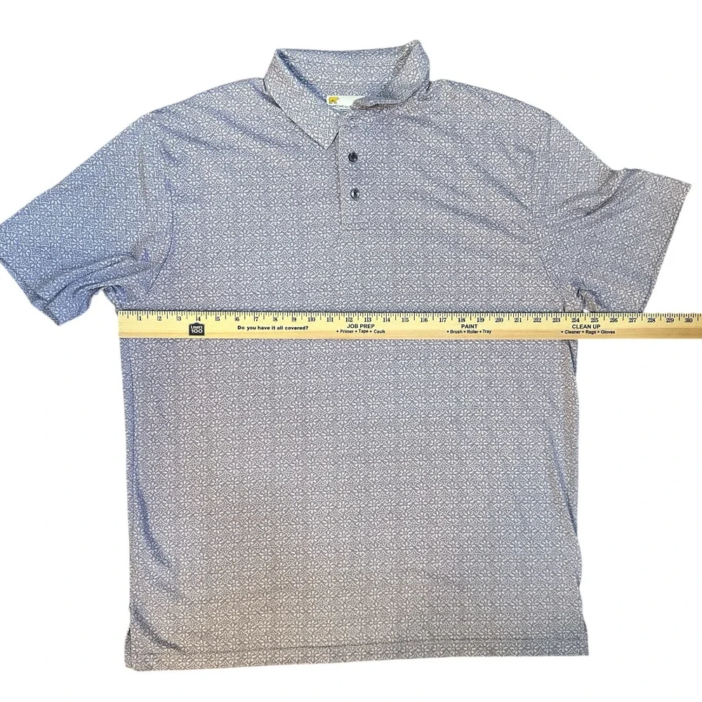 Jack Nicklaus Geo Print Polo Shirt Men's XL‎ Golf Apparel Lavender Purple